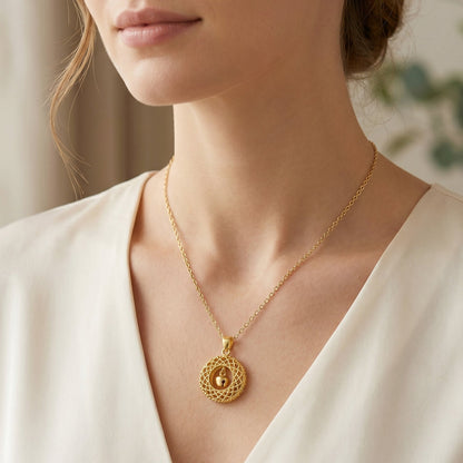 Stylish Fancy Golden Necklace with Intricate Design (1 Pc)