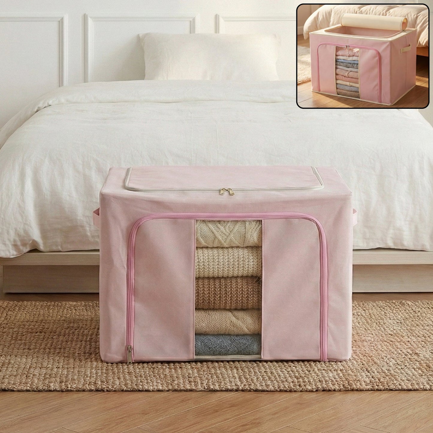  Foldable Fabric Clothes Storage Organizer Box - main product shot