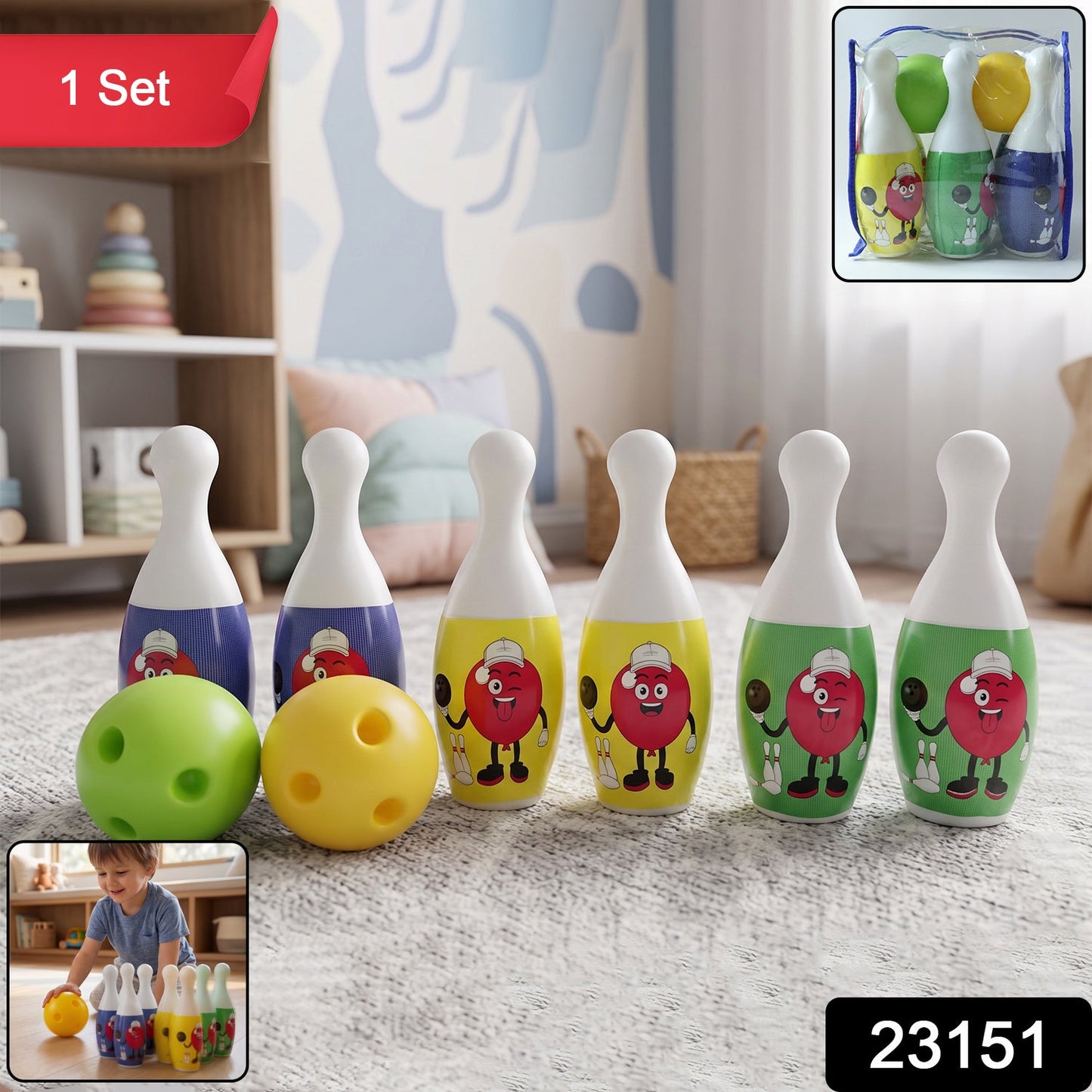 toddler bowling game set