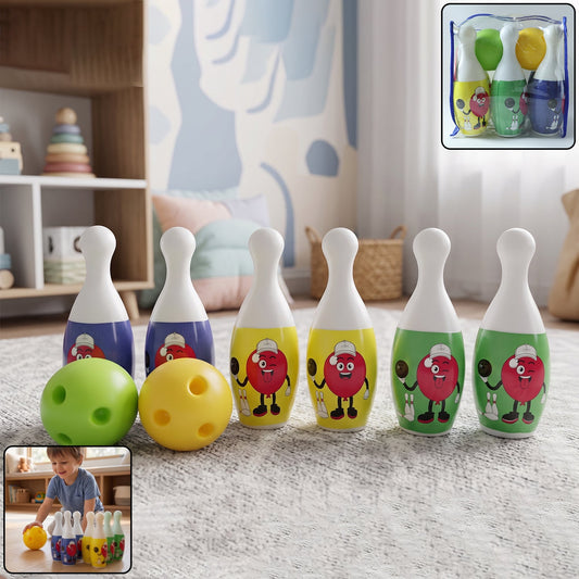 kids bowling set with pins