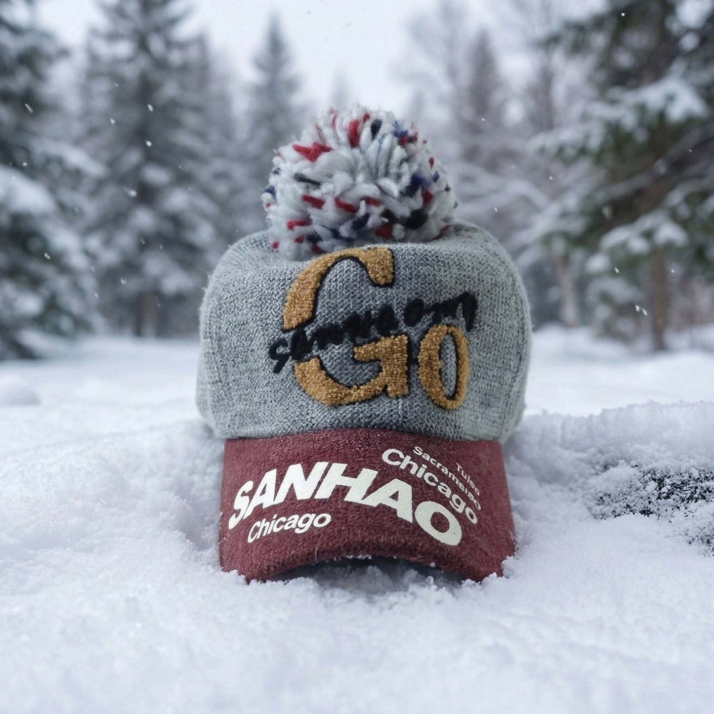 Trendy Winter Baseball Style Woolen Cap (1 Pc)