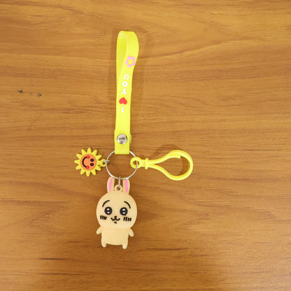 Cute animal keychain accessory