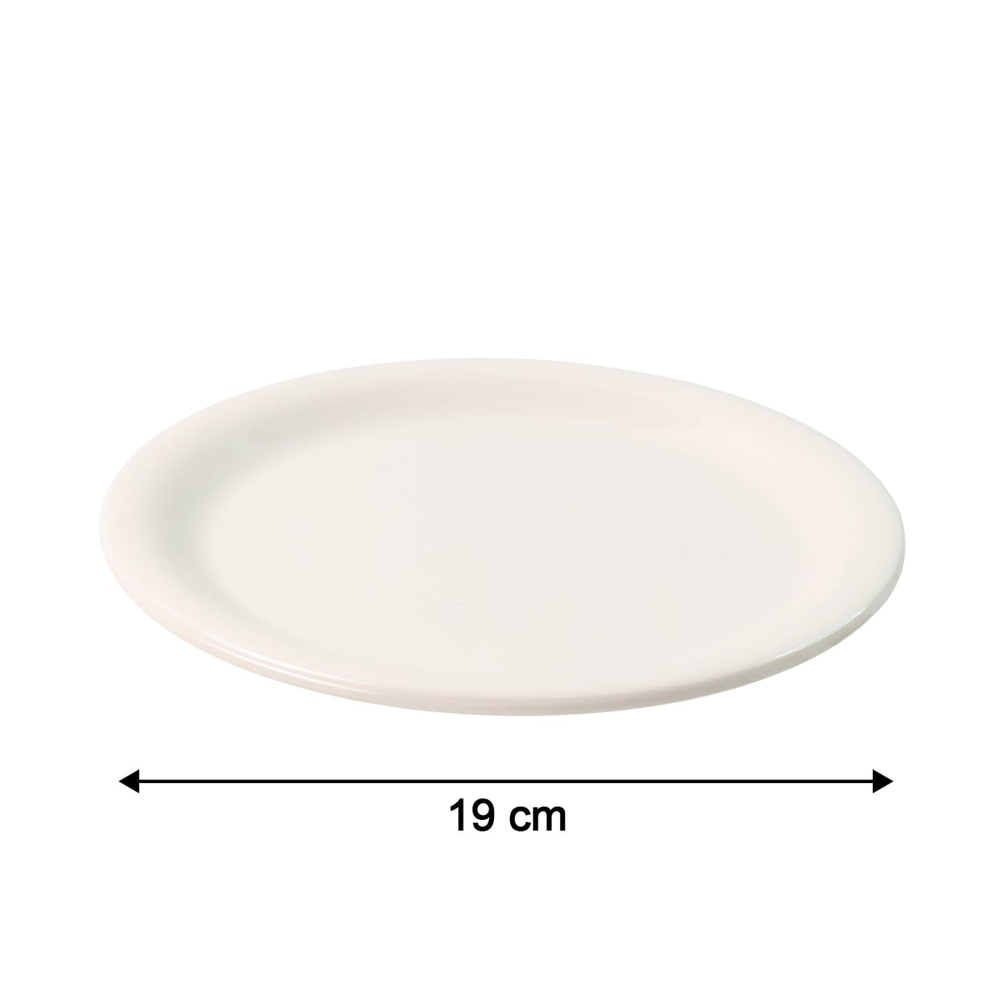 Plastic Round Dinner / Serving Plate – 19 cm (1 Pc)