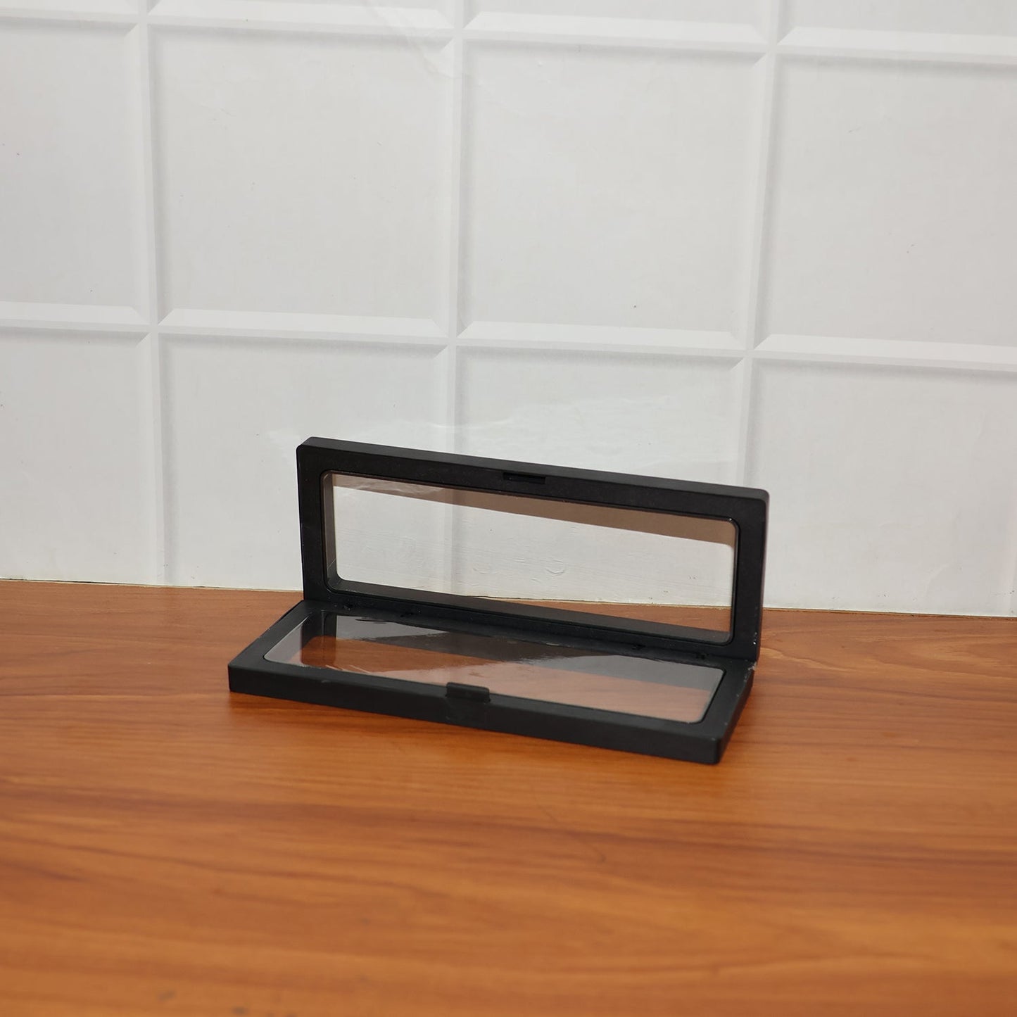 Transparent display box 18x7cm back view India