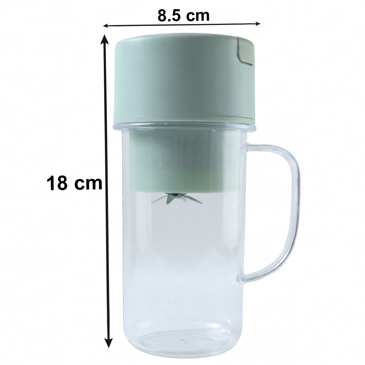 Portable Electric Juicer Mixer Grinder with Handle (1 Pc, 340 ML)