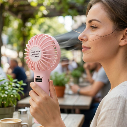 Portable Handheld Fan Rechargeable Mini USB Fan (1 Pc)