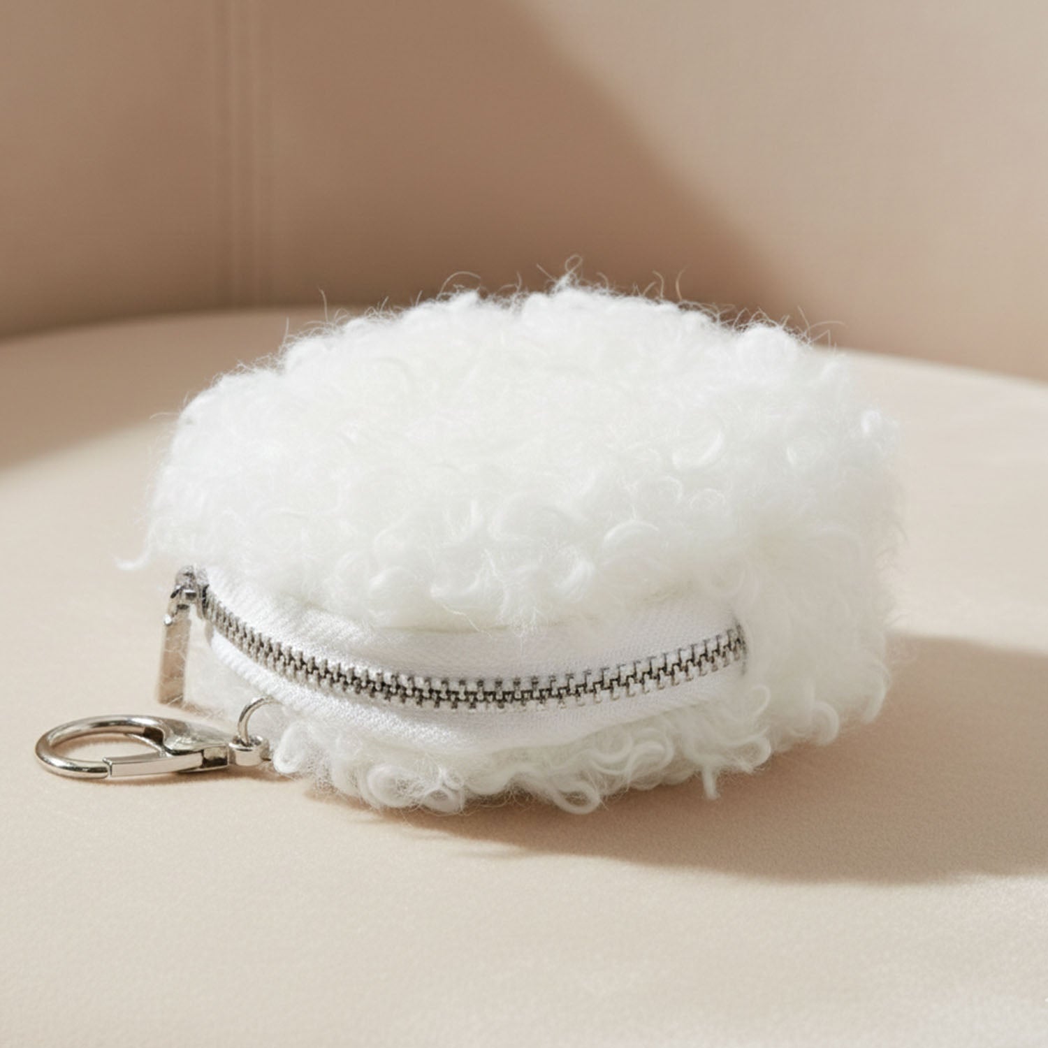 Mini plush coin purse front view