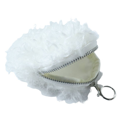 Fluffy coin pouch lifestyle image
