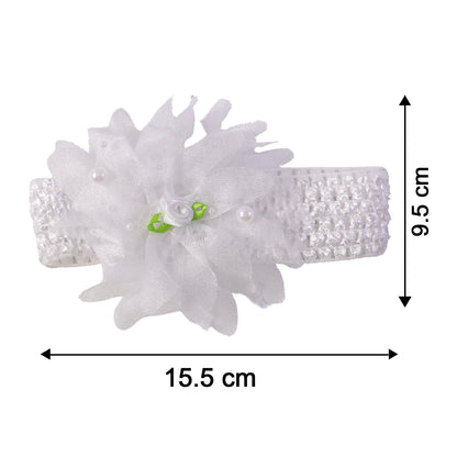 Cute Soft Elastic Floral Baby Headband Stylish Stretchable Hair Band (1 Pc)
