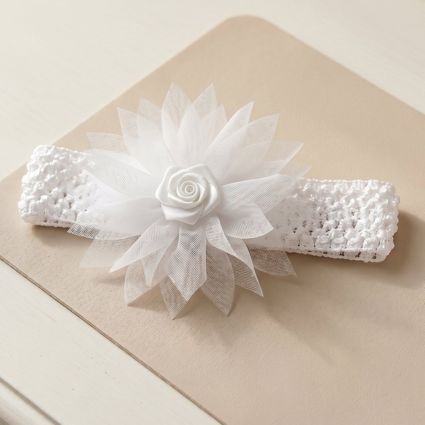 Cute Soft Elastic Floral Baby Headband Stylish Stretchable Hair Band (1 Pc)