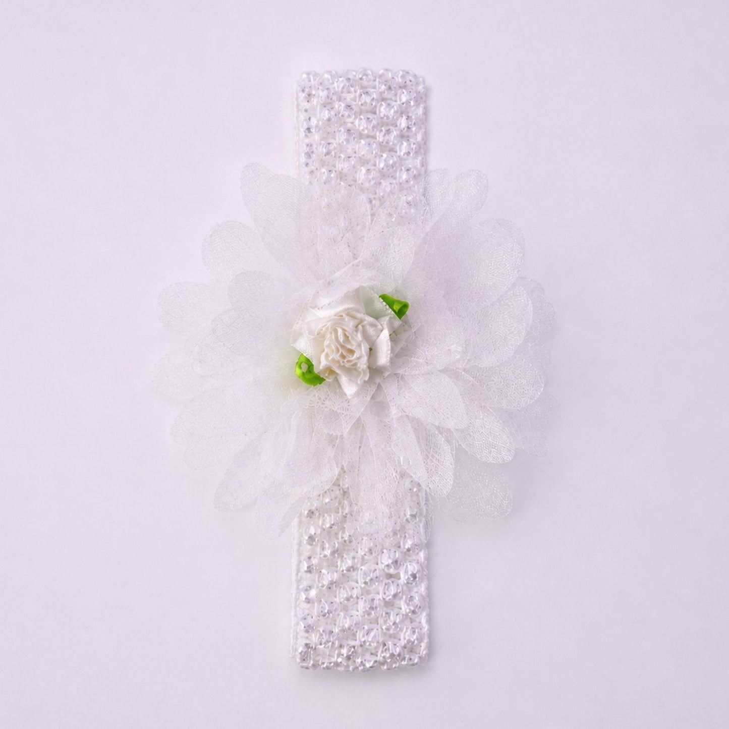 Cute Soft Elastic Floral Baby Headband Stylish Stretchable Hair Band (1 Pc)