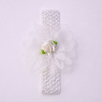 Cute Soft Elastic Floral Baby Headband Stylish Stretchable Hair Band (1 Pc)