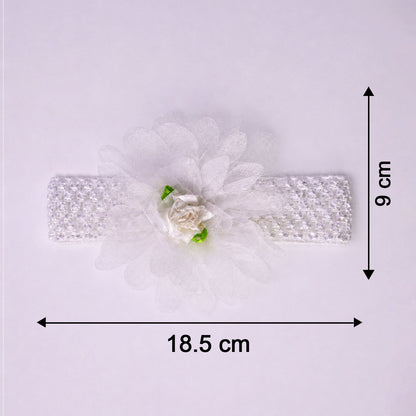 Cute Soft Elastic Floral Baby Headband Stylish Stretchable Hair Band (1 Pc)