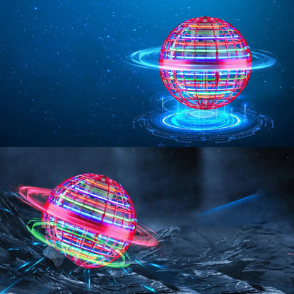  Flying Ball Toys USB Rechargeable RGB Lights - scale and size reference