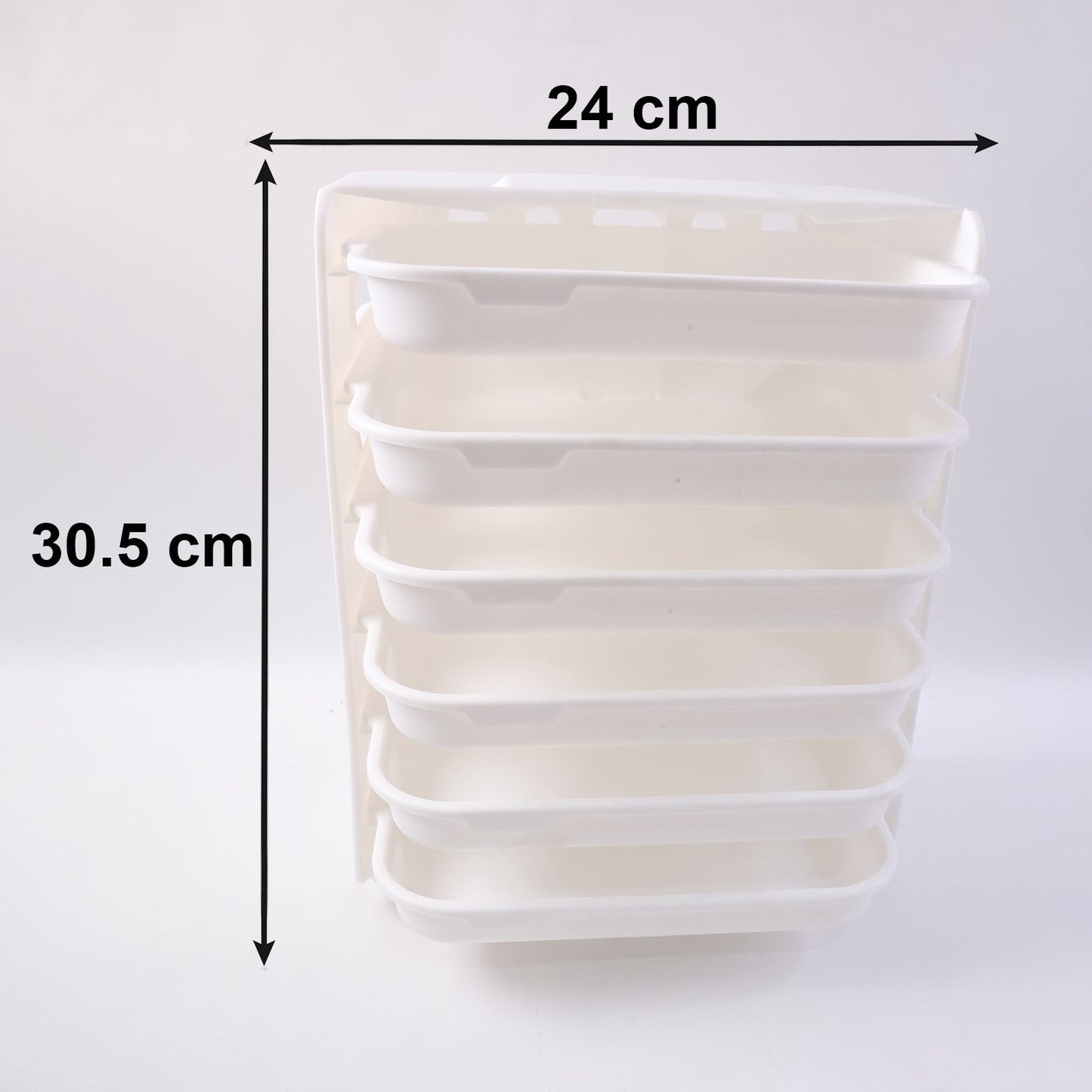 Wall Mount 6-Layer Food Storage Rack – Stackable, Space-Saving Organizer