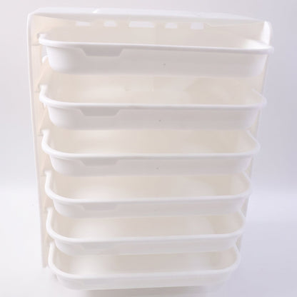 Wall Mount 6-Layer Food Storage Rack – Stackable, Space-Saving Organizer