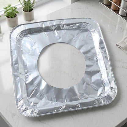 Aluminium Gas Stove Protector Covers (10 Pc, 23x23 cm)