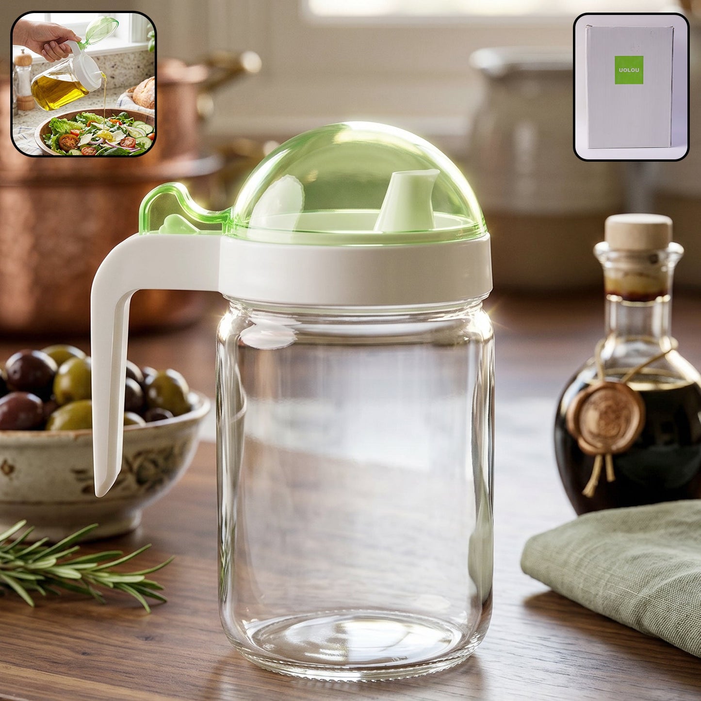 Glass Oil Dispenser Bottle