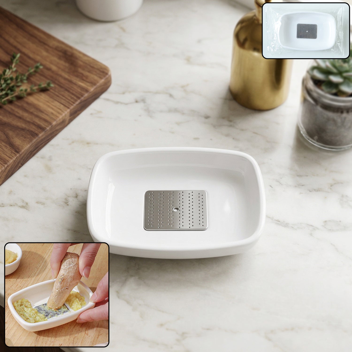 Garlic ginger grinding plate