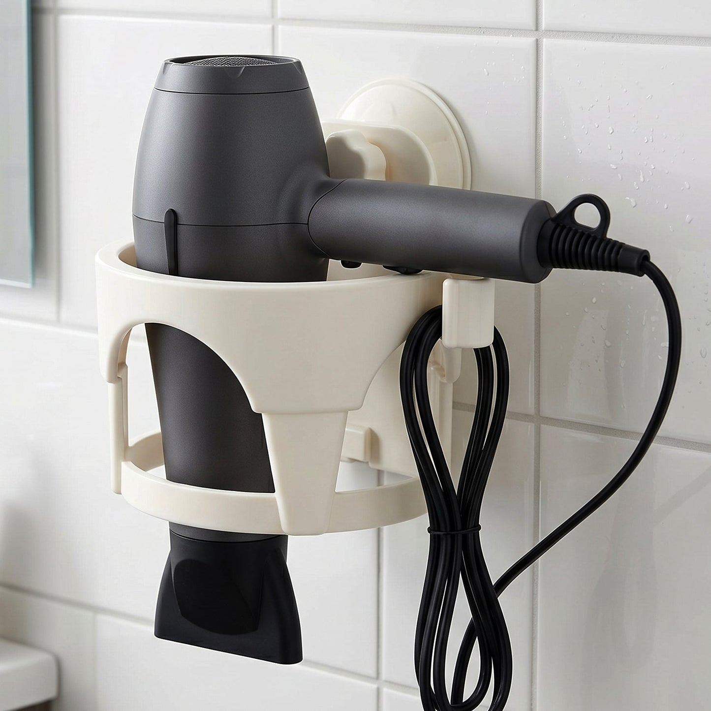 Hair Dryer Holder with Suction Cup for Easy Storage and Convenient Use, 1 Pc