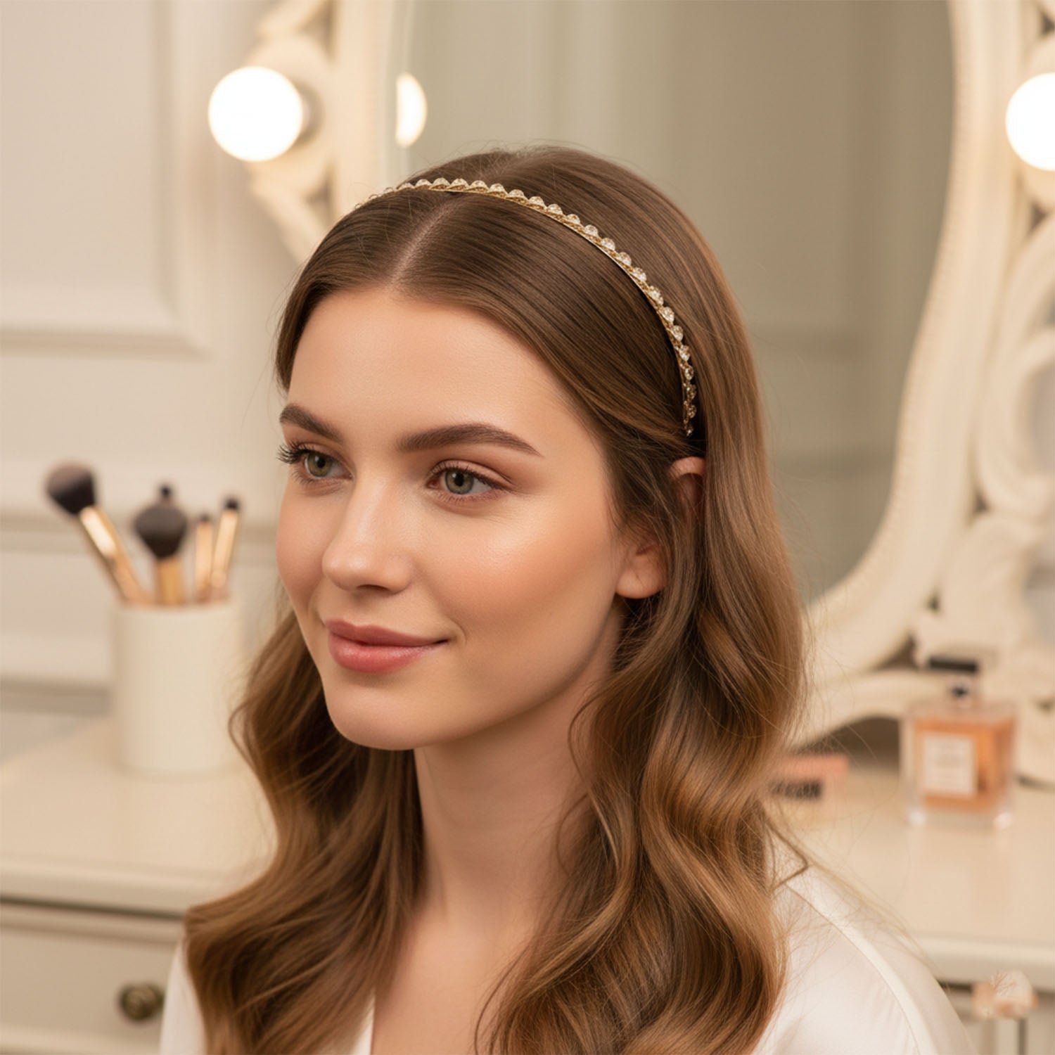 Shiny crystal hair accessory for party