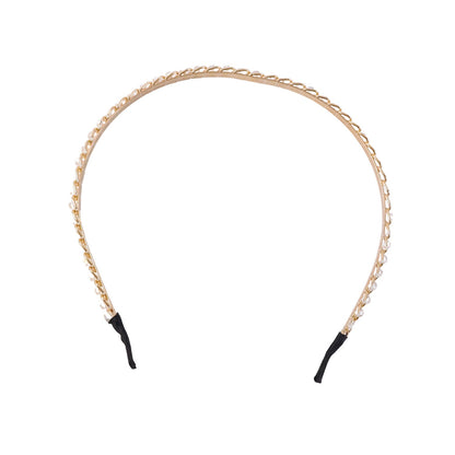 Decorative metal hair band with stones