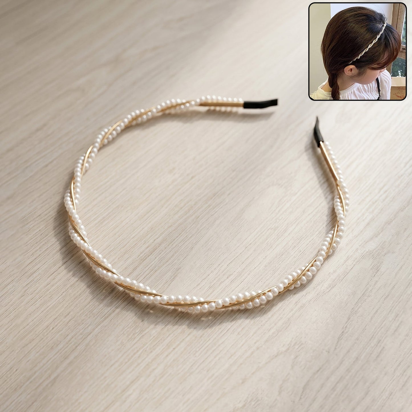 Elegant Pearl Design Hairband (1 Pc)