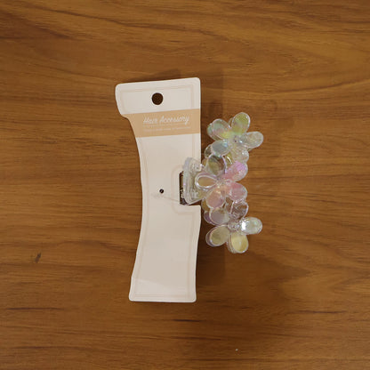 Elegant Transparent Floral Hair Claw Clip (1 Pc)