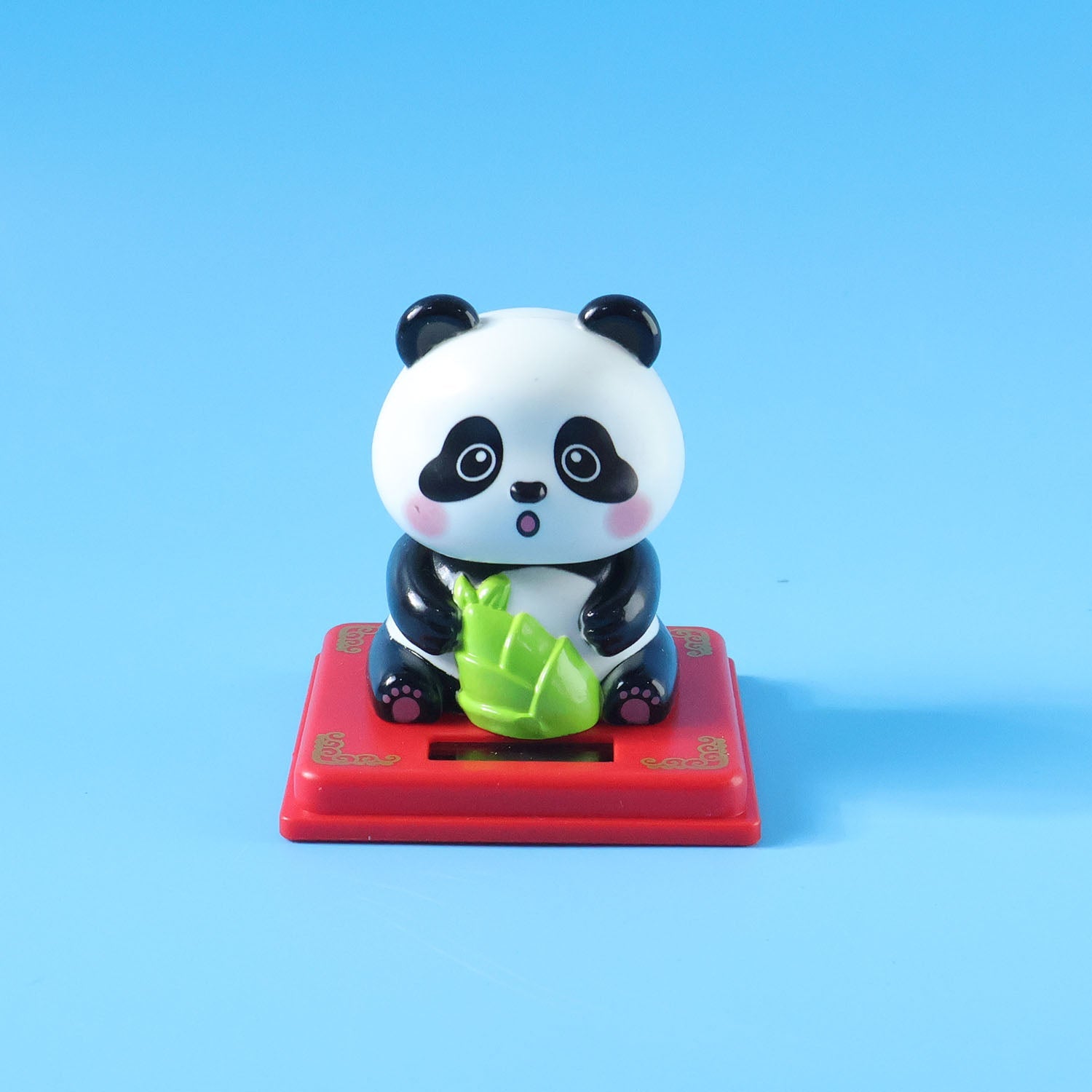 Solar energy powered panda decor