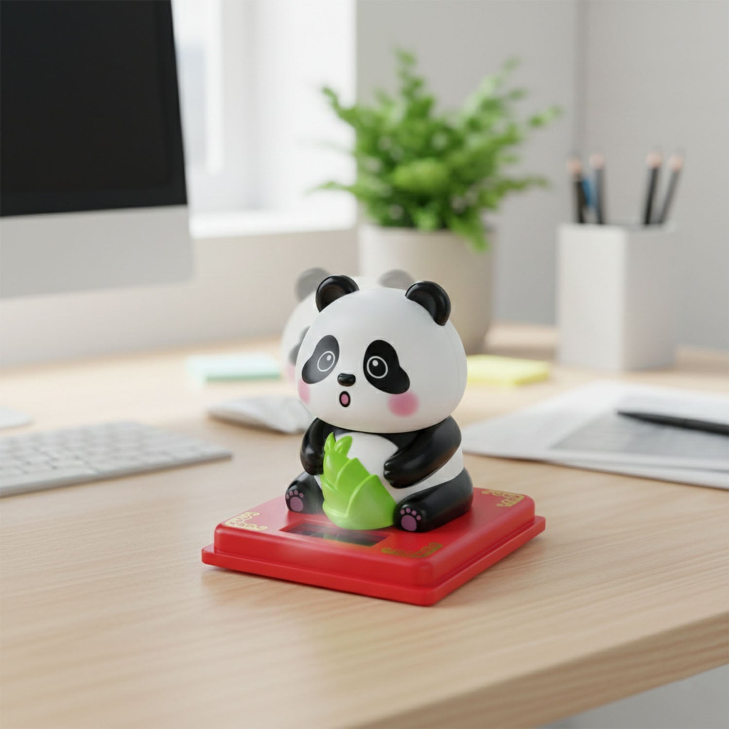 Car dashboard panda showpiece
