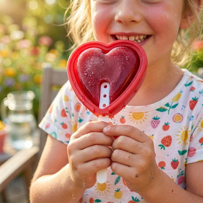 silicone heart popsicle mold set