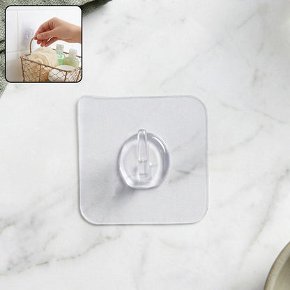 Transparent Self-Adhesive Single Wall Hook 