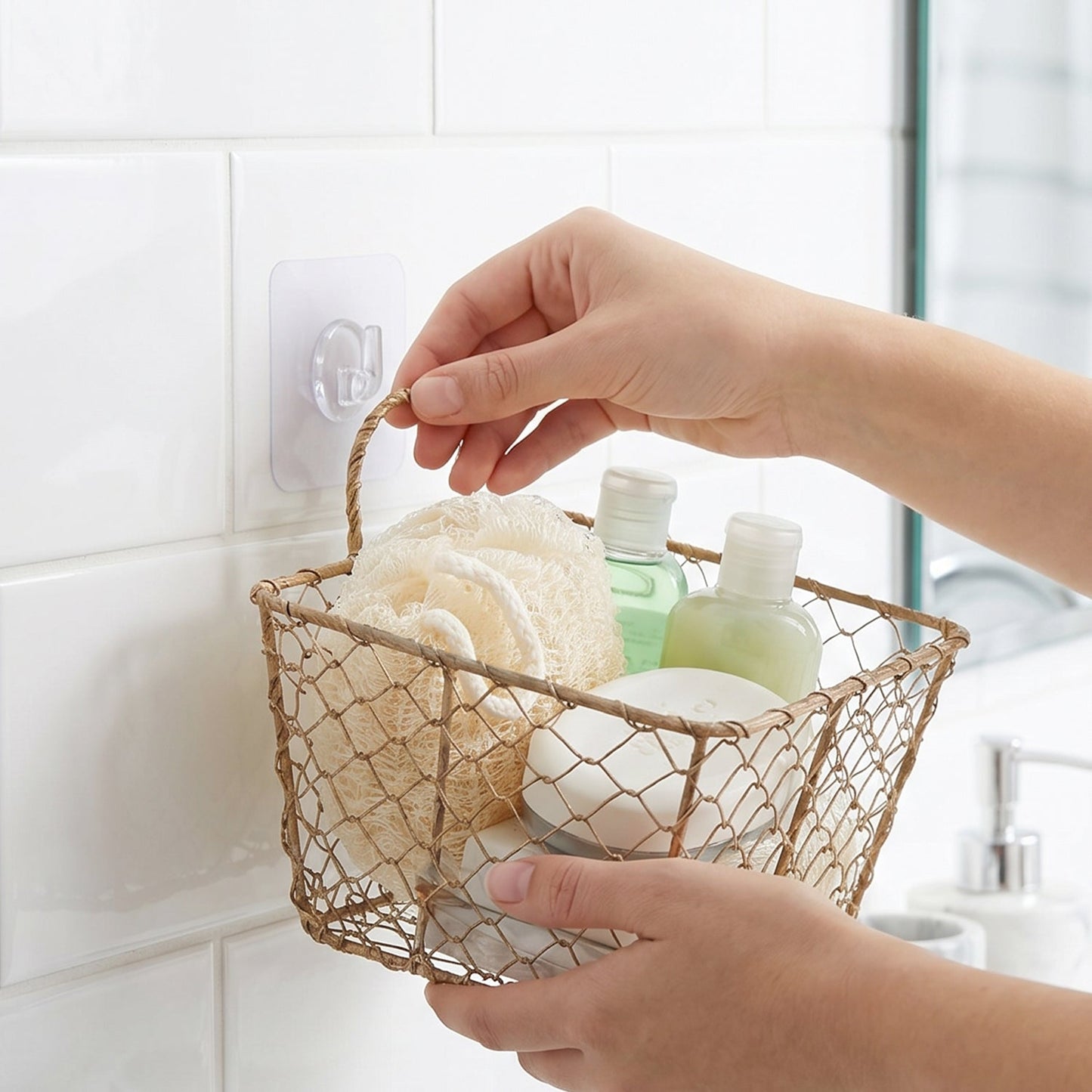 No Drill Clear Single Hook Wall Sticker