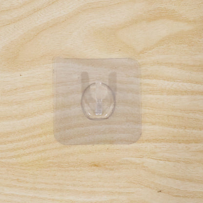 Transparent Square Self Adhesive Wall Utility Hook (1 Pc)
