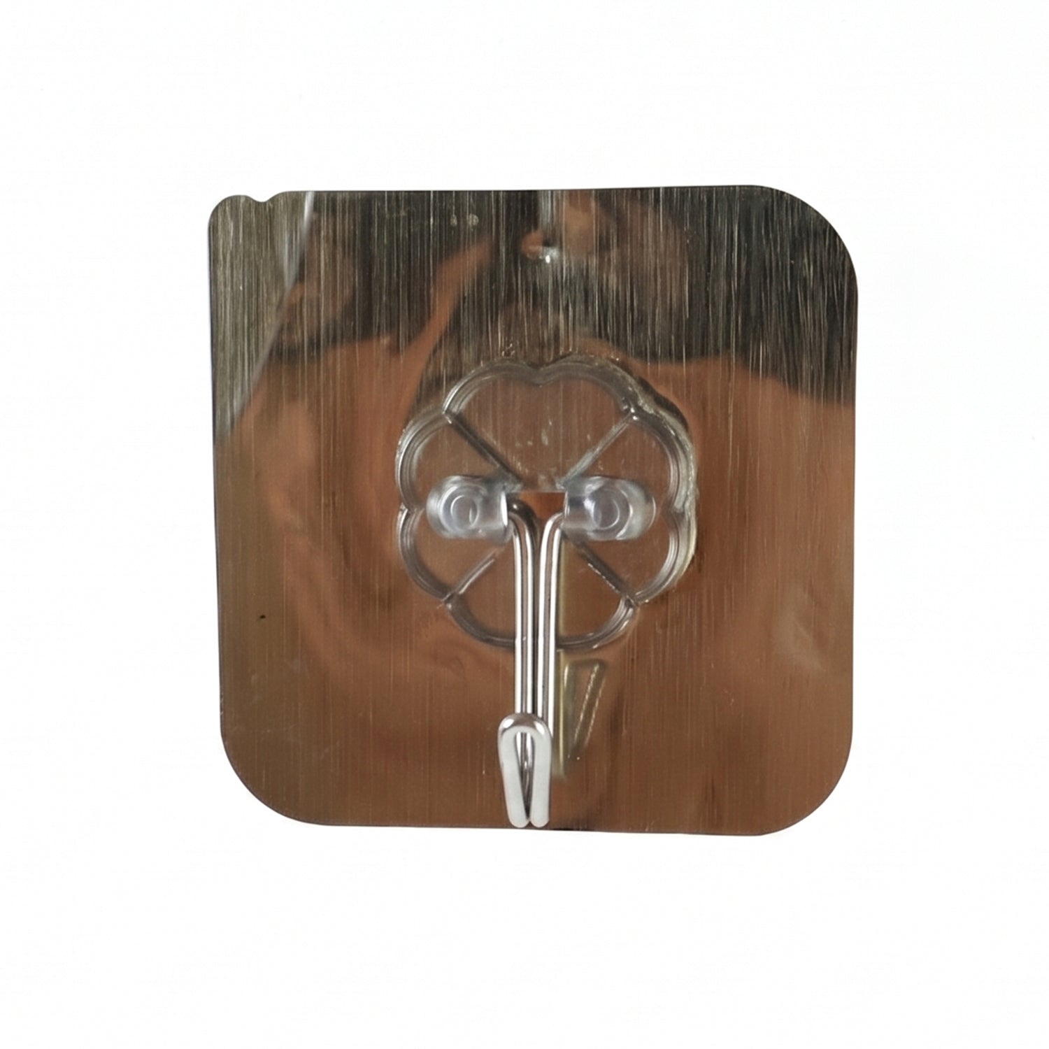 Adhesive Brushed Steel Flower Wall Hook
