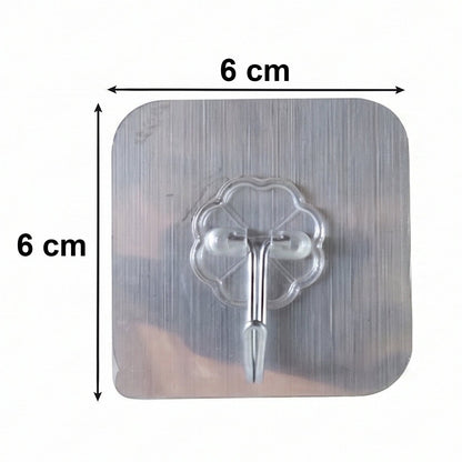 Transparent Heavy Duty Self Adhesive Wall Hook (1 Pc)