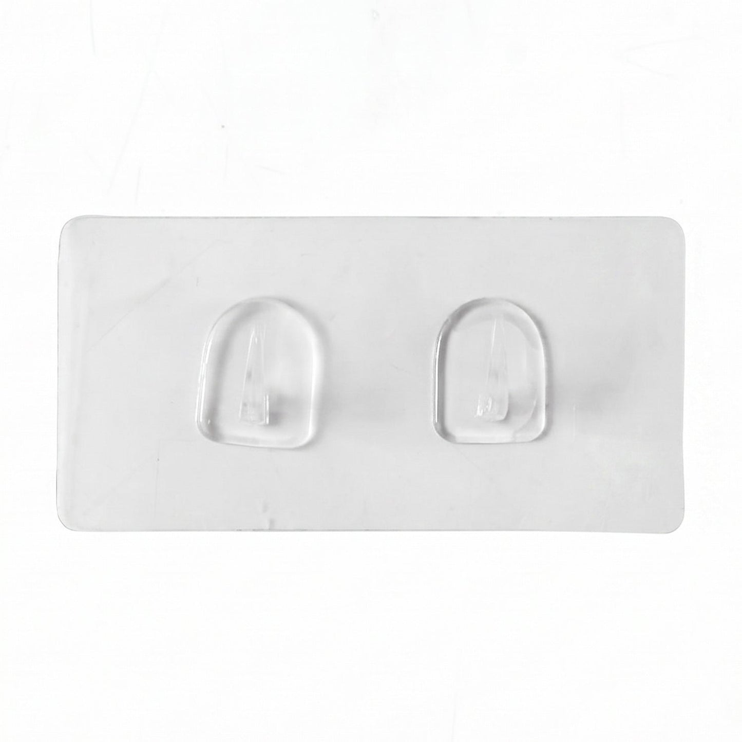 Transparent 2 Hook Adhesive Wall Mount