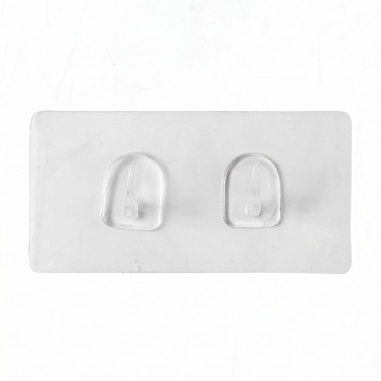 Transparent 2 Hook Adhesive Wall Mount
