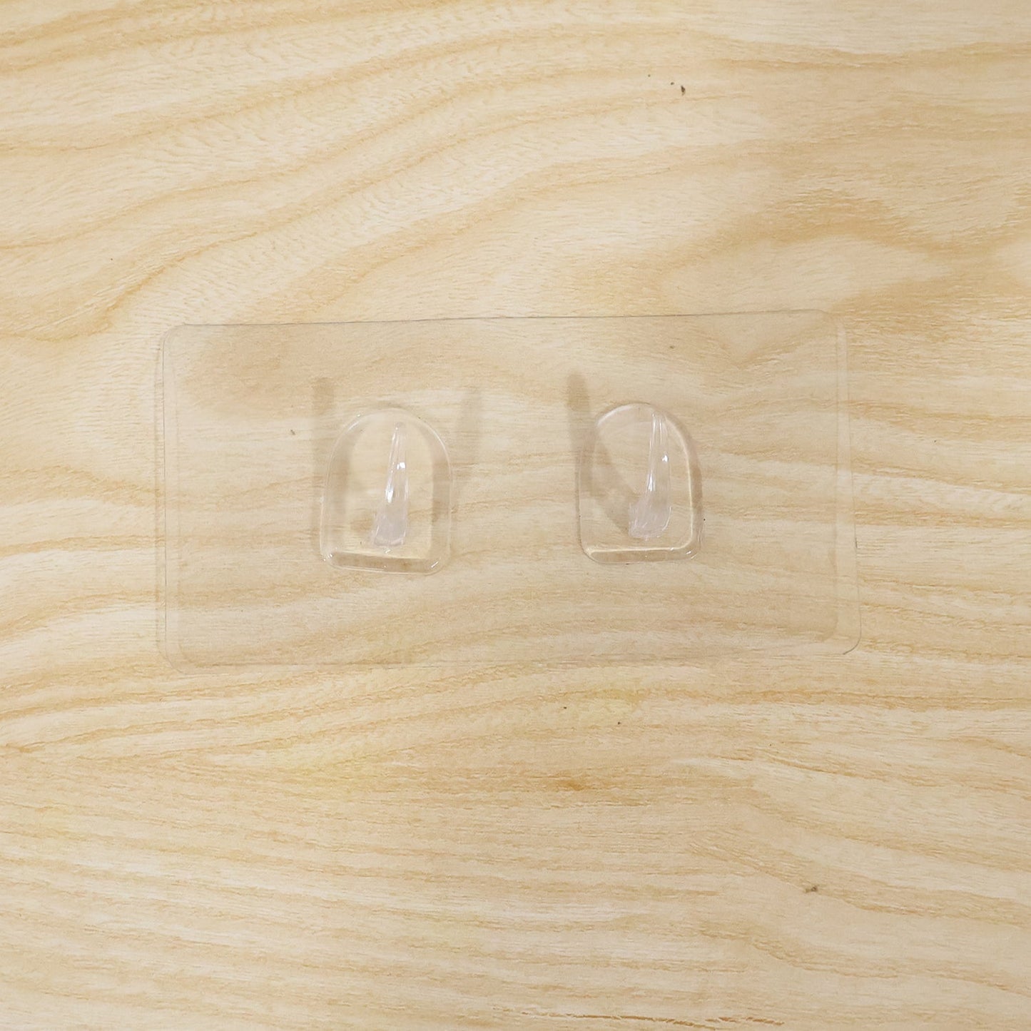 Transparent Double Hook Self Adhesive Wall Sticker (1 Pc)