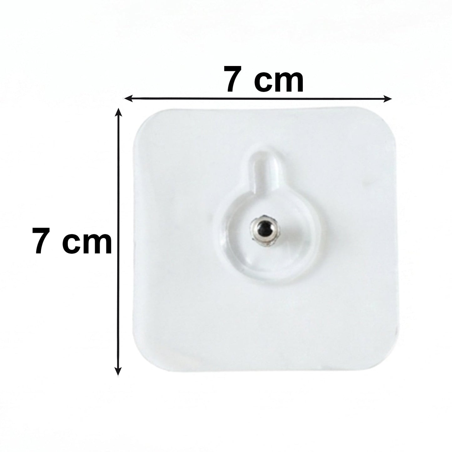 Round Transparent Self Adhesive Utility Wall Hook (1 Pc)