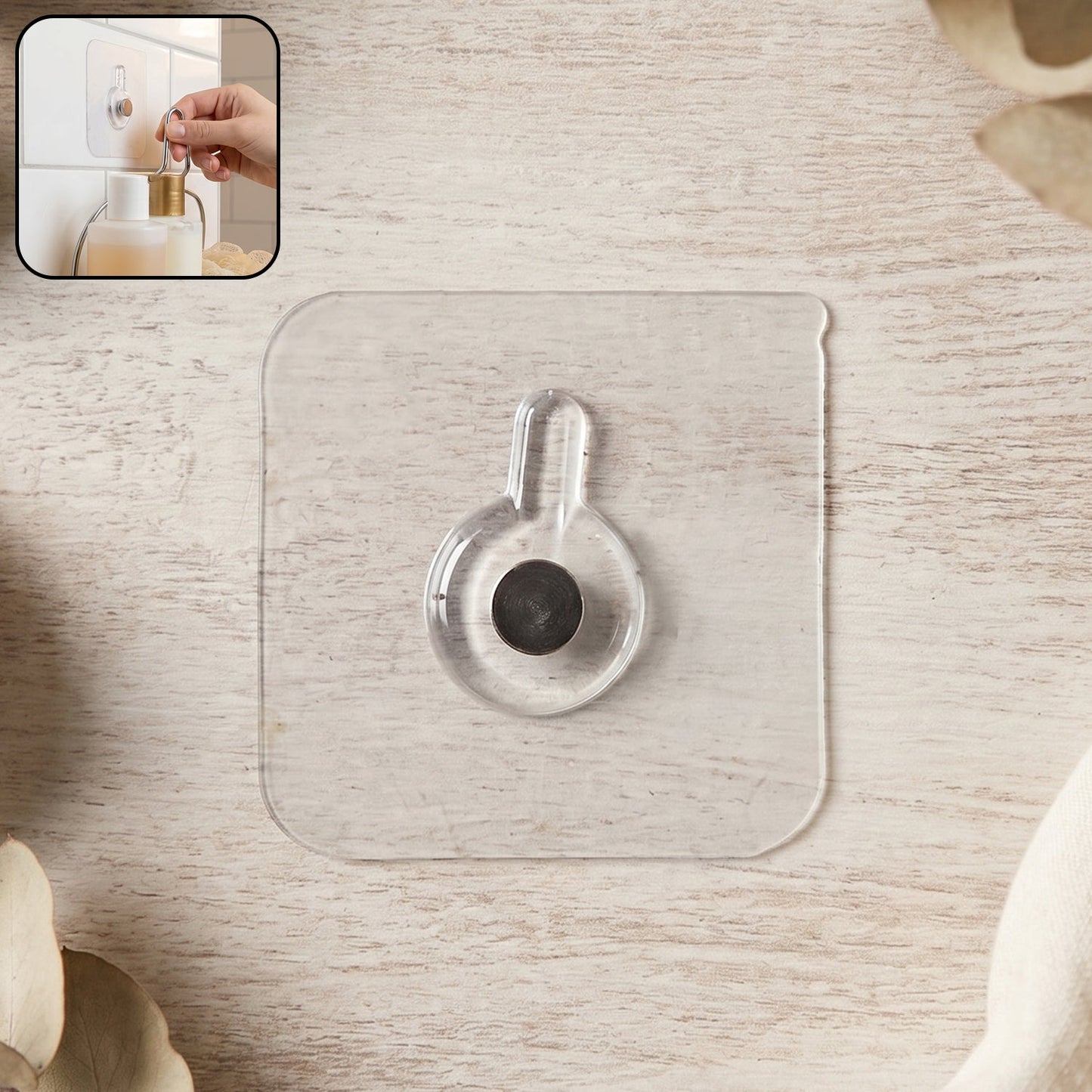 Transparent Magnetic Self-Adhesive Wall Hook
