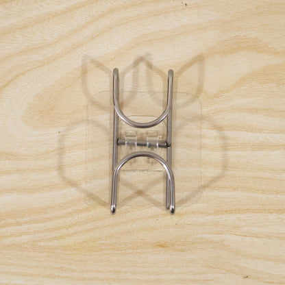 Transparent Double Loop Adhesive Wall Holder Hook (1 Pc)
