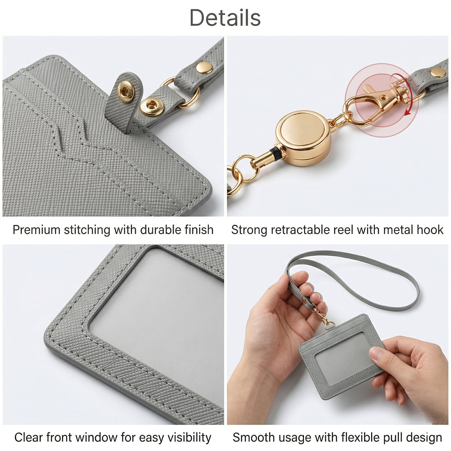 office id card holder with neck strap