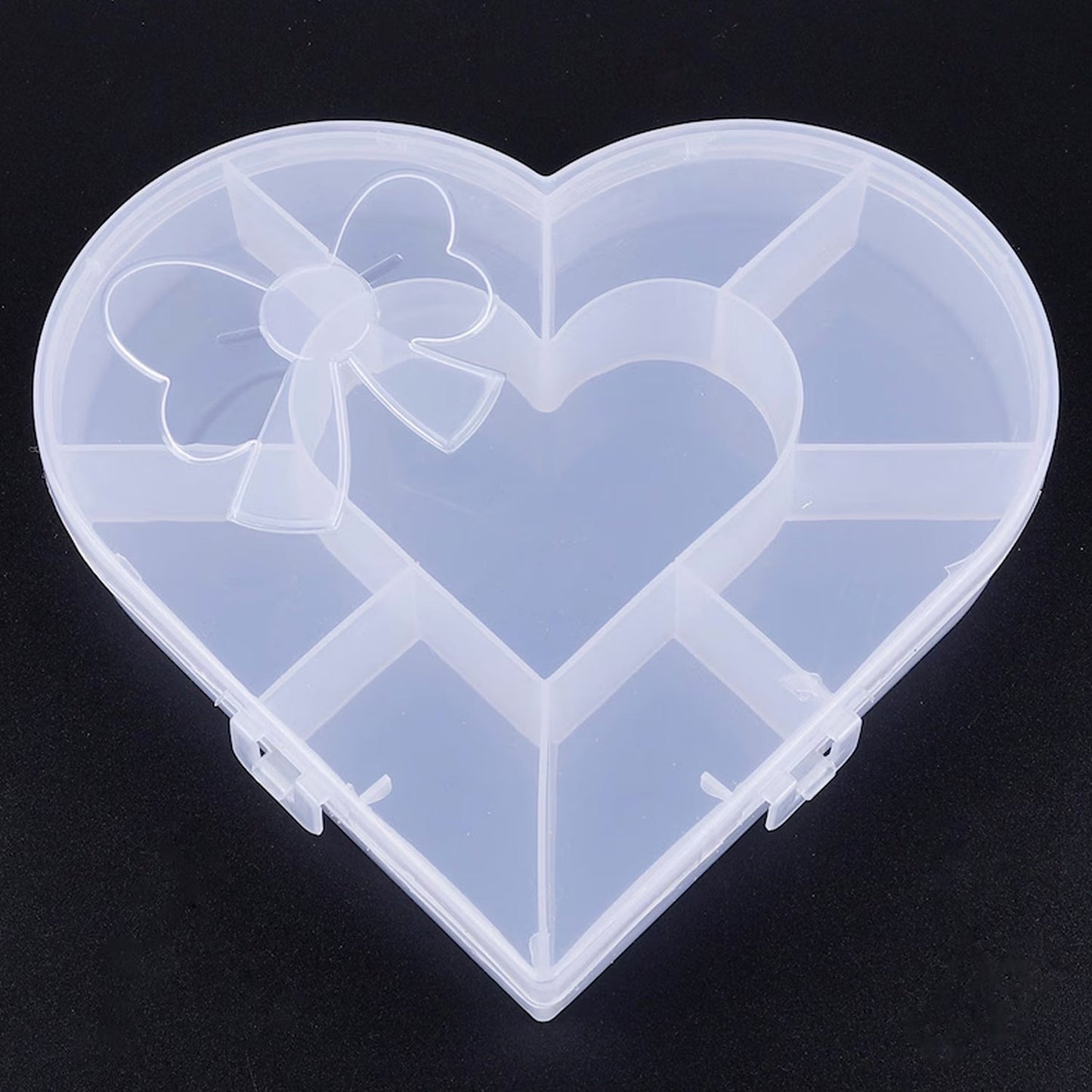 Heart-shaped organizer box back view India