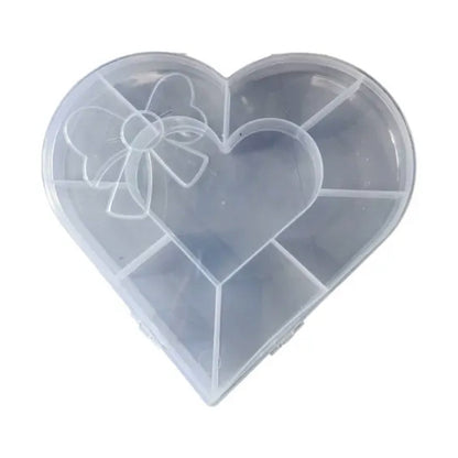 Heart craft bead storage box top view India
