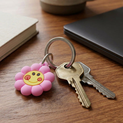 girls smiley flower charm