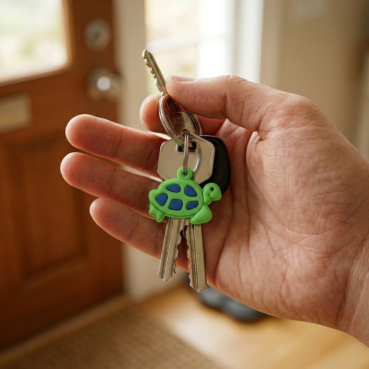 cute turtle keychain set