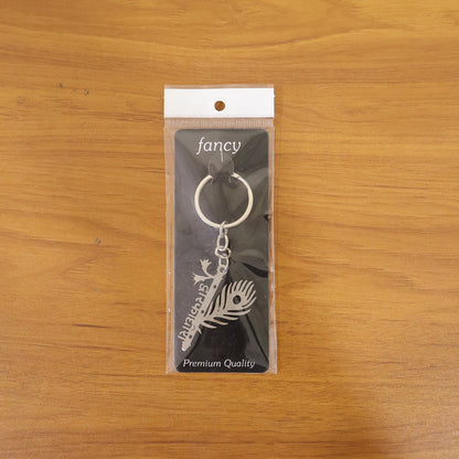 spiritual krishna feather keychain