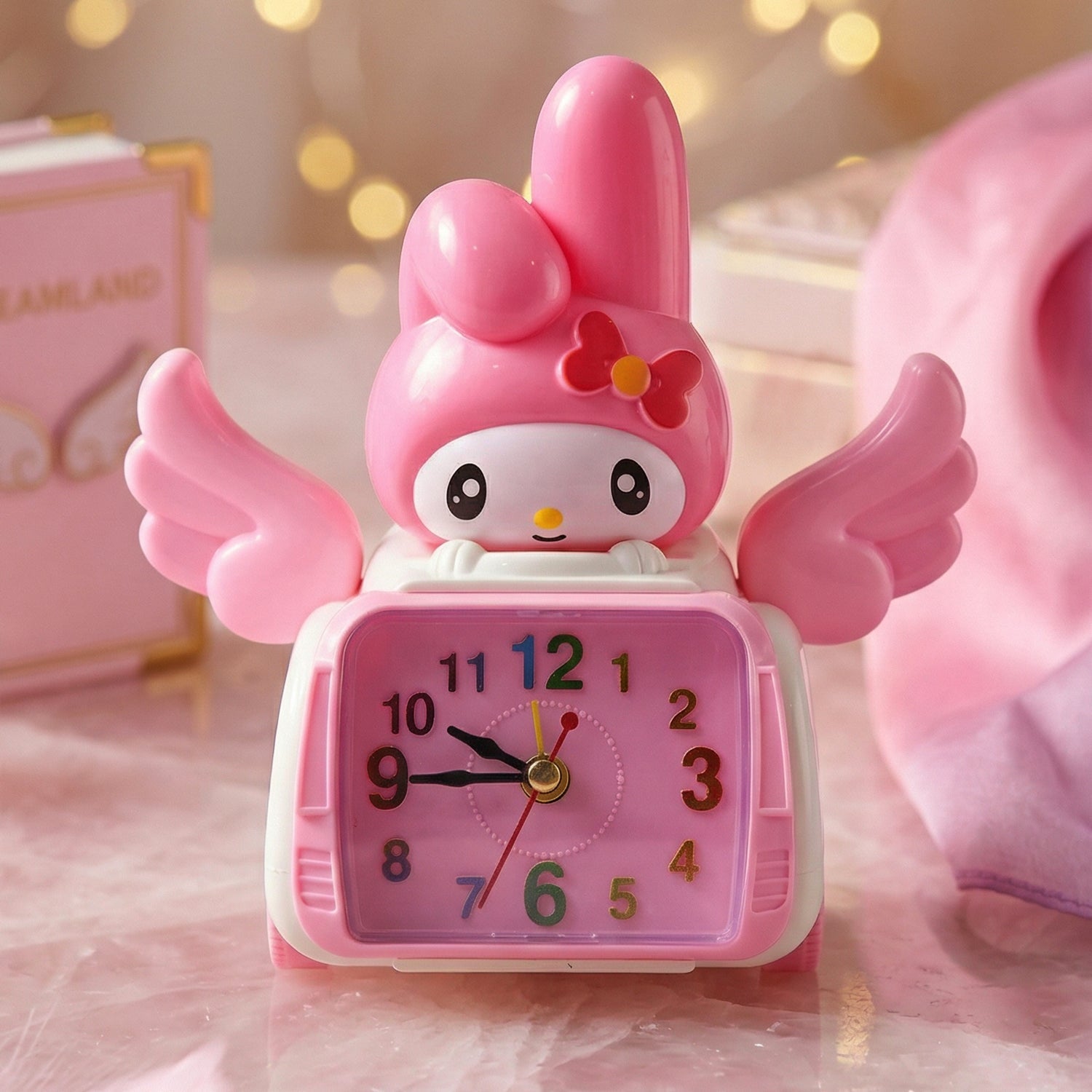 cute bunny table clock