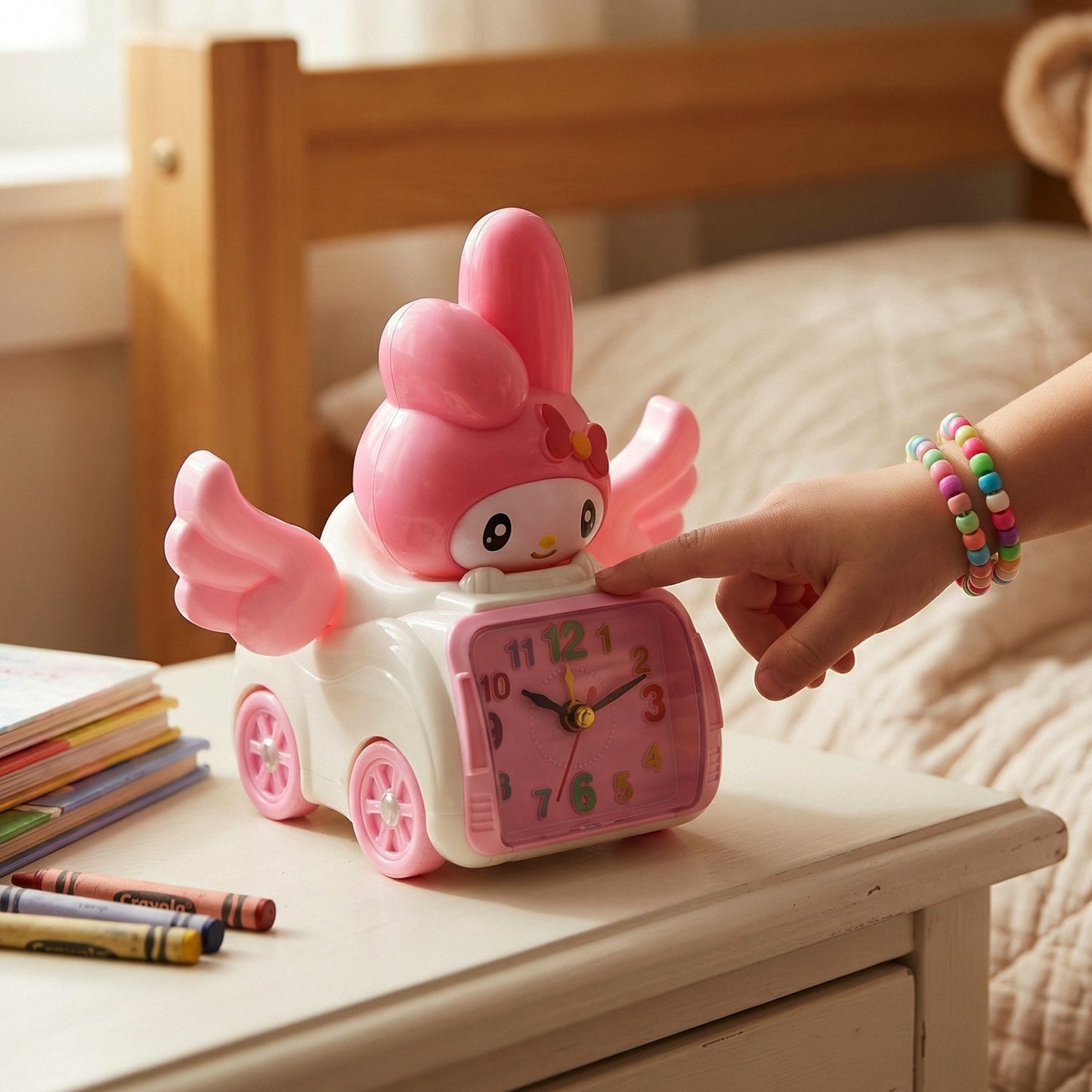 cartoon rabbit desk clock